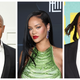 Dr. Dre, left; Rihanna, and Jay-Z.